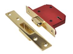 UNION StrongBOLT 2105S Polished Brass 5 Lever Mortice Deadlock Visi 81mm 3in - UNNY2105PB30