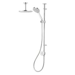 Aqualisa Unity Q Smart Shower Exposed with Adj and Ceiling Fixed Head - HP/Combi - UTQ.A1.EV.DVFC.20