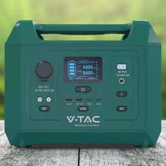 V-TAC 600W Portable Power Station - Green - 11741