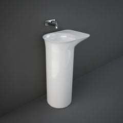 RAK Ceramics Valet 53cm Freestanding Basin - No Tap Hole - Gloss White - VALFS5300AWHA