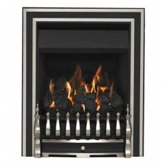 Valor Allure Full Depth Convector Gas Fire - Inlay Trim Black/Brushed Chrome - 05945MCA7 - Clean