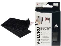 VELCRO Brand VELCRO Brand Heavy-Duty Stick On Strips (2) 50 x100mm Black - VEL60239