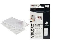 VELCRO Brand VELCRO Brand Heavy-Duty Stick On Strips (2) 50 x100mm White - VEL60240