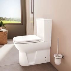 Vitra S20 360mm Closed Coupled Toilet Pan - White - 5512L003-0585 Close Up View