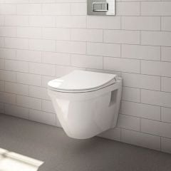 Vitra S50 360mm Wall Hung Toilet Pan - White - 5618L003-0075 Lifestyle