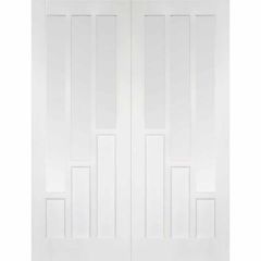 LPD Coventry Pair Primed White Internal Door 1981x1067x40mm - WFPRSCOVCG42