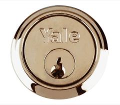 Yale Locks P1109 Replacement Rim Cylinder & 2 Keys Satin Chrome Finish Visi - YALP1109SC
