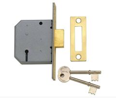 Yale Locks PM322 3 Lever Mortice Deadlock Polished Chrome 65mm 2.5in - YALPM322CH25