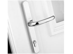 Yale Locks Retro Door Handle uPVC Polished PVD White Finish - YALPPVCRHWH