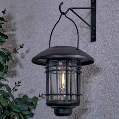 Forum Lighting Horden Solar LED Hanging Wall Lantern 15 Lumens - Black - ZN-42033