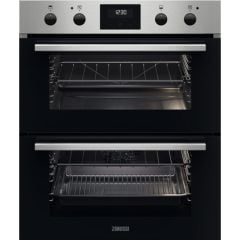 Zanussi ZPHNL3X1 B/U Double Electric Oven - Stainless Steel - Oven Face Display View