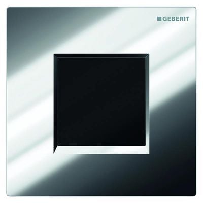 Geberit Type20 Square Electronic Urinal Flush Plate - Battery Powered - Gloss Chrome - 116.037.KH.1