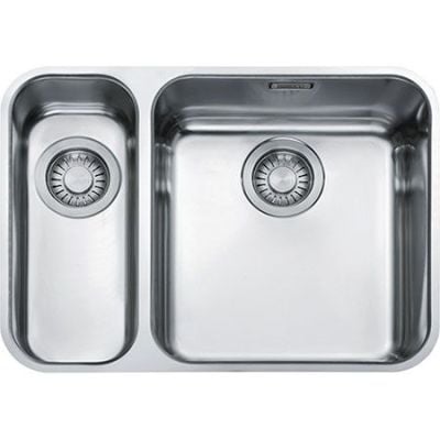 Franke Largo 1.5 Bowl Undermount Sink L/H Small Bowl LAX 160 36-16 - Stainless Steel - 122.0156.345