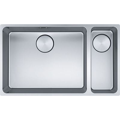 Franke Mythos 1.5 Bowl Undermount Kitchen Sink with RH Small Bowl MYX 160-50-16 - Stainless Steel - 122.0607.083