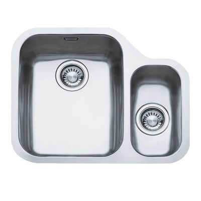 Franke Ariane 1.5 Bowl Undermount Kitchen Sink with Right Hand Small Bowl ARX 160-35-17 - Stainless Steel - 122.0154.935