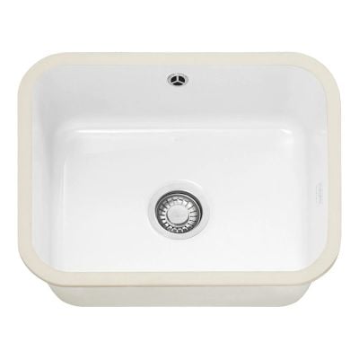 Franke by V&B 1 Bowl Undermount Ceramic Kitchen Sink VBK 110-50 - White - 126.0381.823