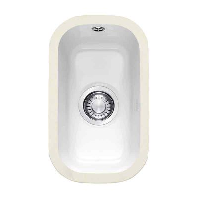 Franke by V&B 0.5 Bowl Undermount Ceramic Kitchen Sink VBK 110-21 - White - 126.0381.816