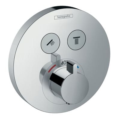 hansgrohe Showerselect S Thermostatic Mixer For Concealed Installation For 2 Outlets - Chrome - 15743000