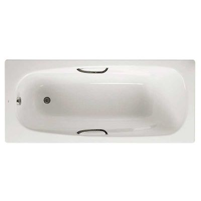 Roca Carla 1600mm x 700mm Bath with Two Tap Holes & Anti-Slip - White - 2375L3000