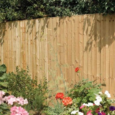Rowlinson 6x3 Vertical Board Fence Panel - Pressure Treated - Pack Of 3 - FPVFE6X3PT