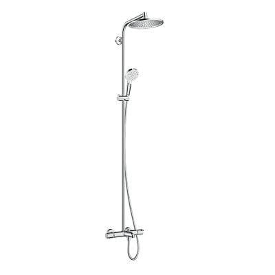 hansgrohe Crometta S Showerpipe 240 1Jet With Thermostatic Bath Mixer - Chrome - 27320000