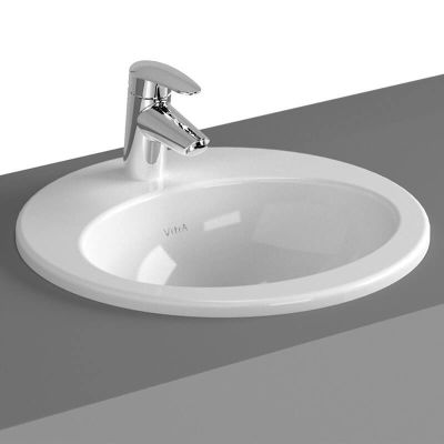 Vitra S20 53cm Countertop Basin Oval, 1 Tap Hole - Basin Only - DISCONTINUED