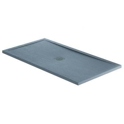 April Waifer Rectangular Slate Effect Shower Tray - Grey - 1200 x 900mm - 560/444