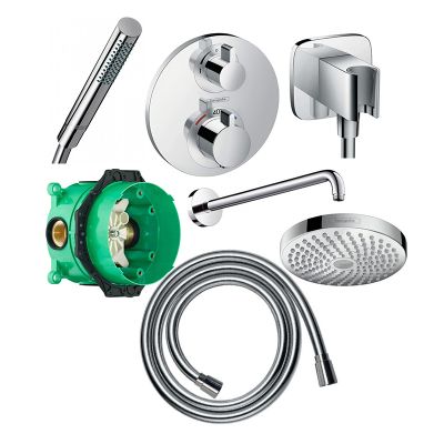 hansgrohe Croma Select (180) Shower System With Ecostat Thermostatic Mixer For Concealed Installation - 88101008