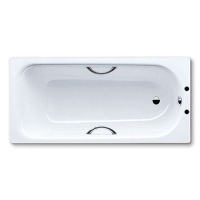Eurowa 1500 x 700mm Bath Two Tap Hole with Grip Holes - White - 119620010001