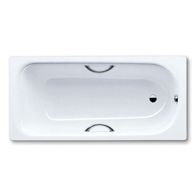 Eurowa 1600 x 700mm Bath No Tap Hole with Anti-Slip & Grip Holes - White - 119726020001
