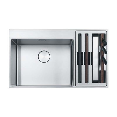 Franke Box Centre Stainless Steel Kitchen Sink with Accessories Right Hand Small Bowl BWX 220 54-27 - 127.0570.617