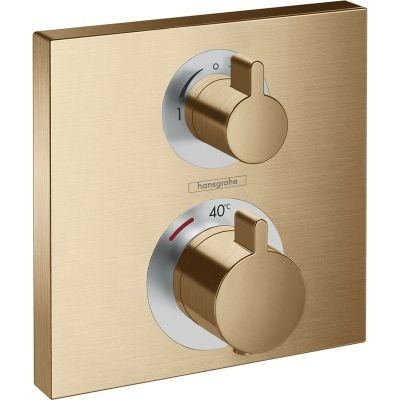 Hansgrohe Ecostat Square Thermostat For Concealed Installation For 2 Functions Brushed Bronze - 15714140