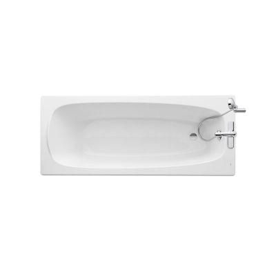 Roca Malaga 1700 x 700mm Rectangular Single Ended Bath - With Grips - 2 Tap Holes - White - 248286001