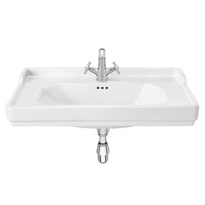 Roca Carmen 800mm Wall-Hung Basin With 1 Taphole - White - 3270A0000