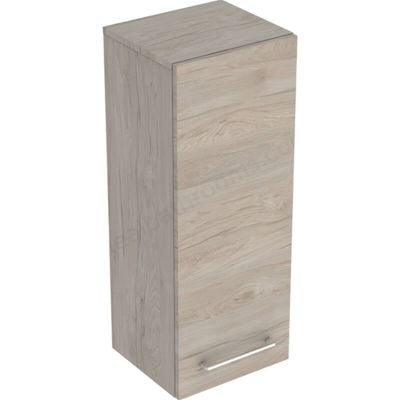 Geberit Selnova Square 1 Door Bathroom Wall Cabinet 330mm Hickory - 501.279.00.1