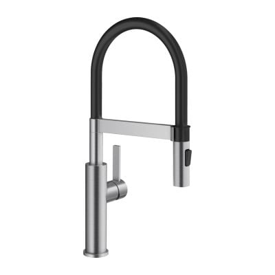 Blanco SONEA-S Flexo Flexible Rubber Spray Solid Kitchen Tap - Brushed Stainless Steel - 526616