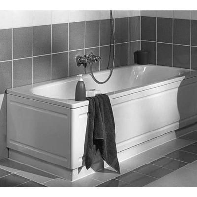 Kaldewei Bako 1700 Steel Bath Panel Front Section w/ Base for Saniform Plus Bath - Alpine White - 685500050001