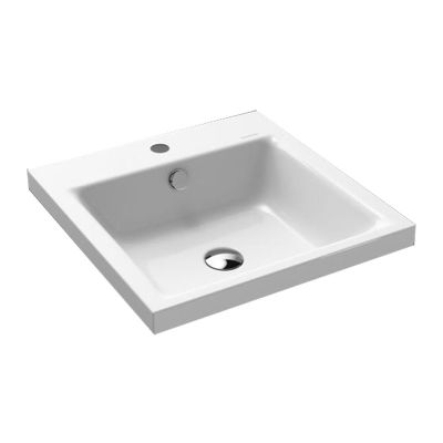 Kaldewei Puro Inset Countertop Basin With Easy Clean Finish & Sound Insulation - 1 TH - Alpine White - 900306013001