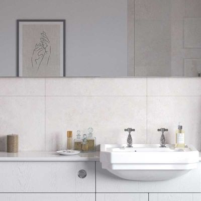 Bathrooms by Trading Depot Dahlia Tall End Panel - Satin White Ash - TDBT96092