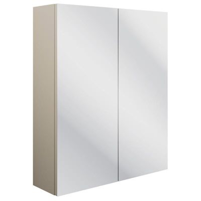 Bathrooms by Trading Depot Dahlia Double Door Mirror Cabinet - Matt Latte - TDBT106180