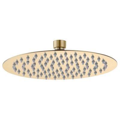 Bathrooms by Trading Depot 250mm Round Shower Head - Brushed Brass - TDBT106554