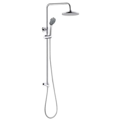 Bathrooms by Trading Depot Round Mixer Shower Kit With Overhead & Handset - Chrome - TDBT105588