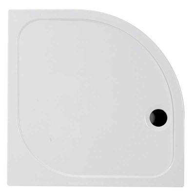Bathrooms by Trading Depot Low Profile 900x760mm Right Hand Offset Quadrant Shower Tray With Waste - TDBT106701