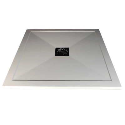 Bathrooms by Trading Depot Ultra-Slim 800mm Square Shower Tray With Waste - TDBT3838
