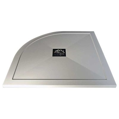 Bathrooms by Trading Depot Ultra-Slim 1000x800mm Right Hand Offset Quadrant Shower Tray With Waste - TDBT3868