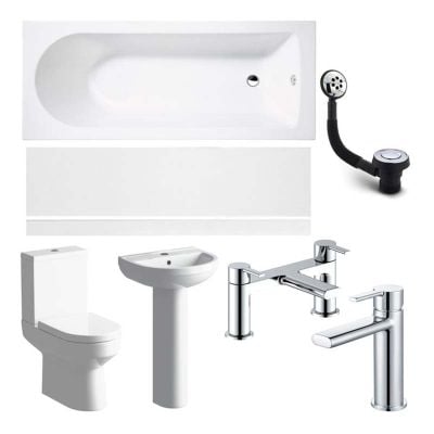 Bathrooms by Trading Depot Marina Bathroom Suite With Chrome Finishes - TDBT108109