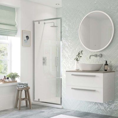 Bathrooms by Trading Depot Eaton 900mm Pivot Shower Door - TDBT101448