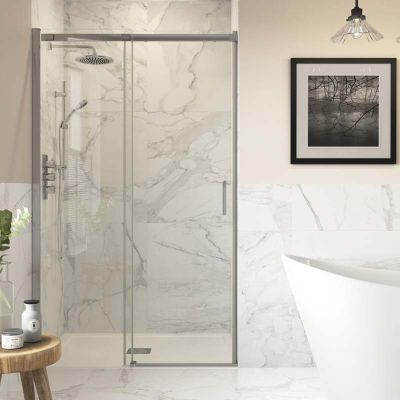 Bathrooms by Trading Depot Calder 1000mm Semi-Framed Sliding Shower Door - TDBT103386