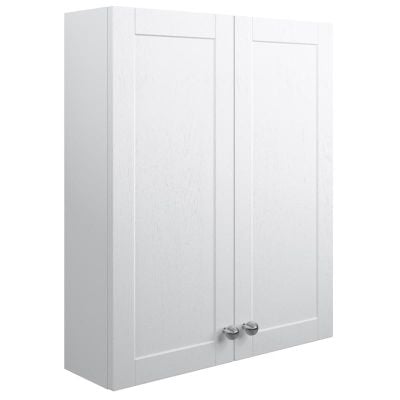 Bathrooms by Trading Depot Dahlia 600mm 2 Door Bathroom Cabinet - Satin White Ash - TDBT96071