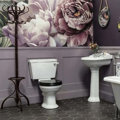 Bayswater Fitzroy Close Coupled Cistern With White Lever - BAYC015